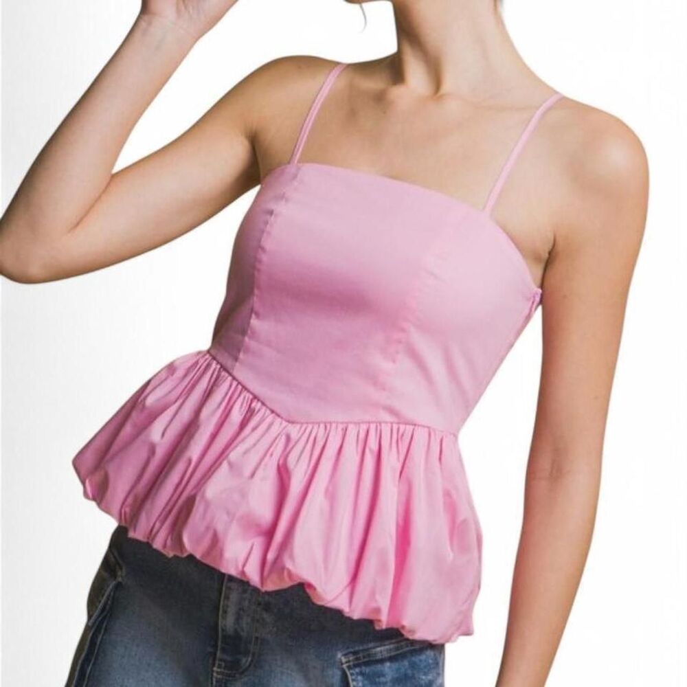 Small Pink strapless bubble top New‎ Love Tree Small
